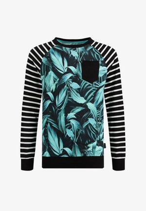 Longsleeve - turquoise black