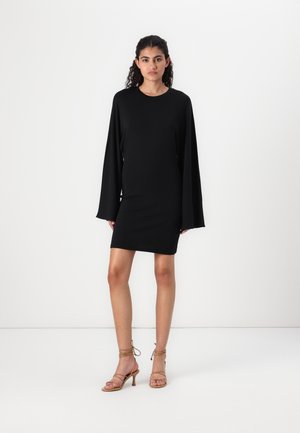 Gina Tricot WIDE SLEEVE DRESS - Denné šaty - black