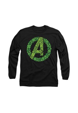 THE AVENGERS ST PATRICK S DAY LOGO SHAMROCK - Long sleeved top - black