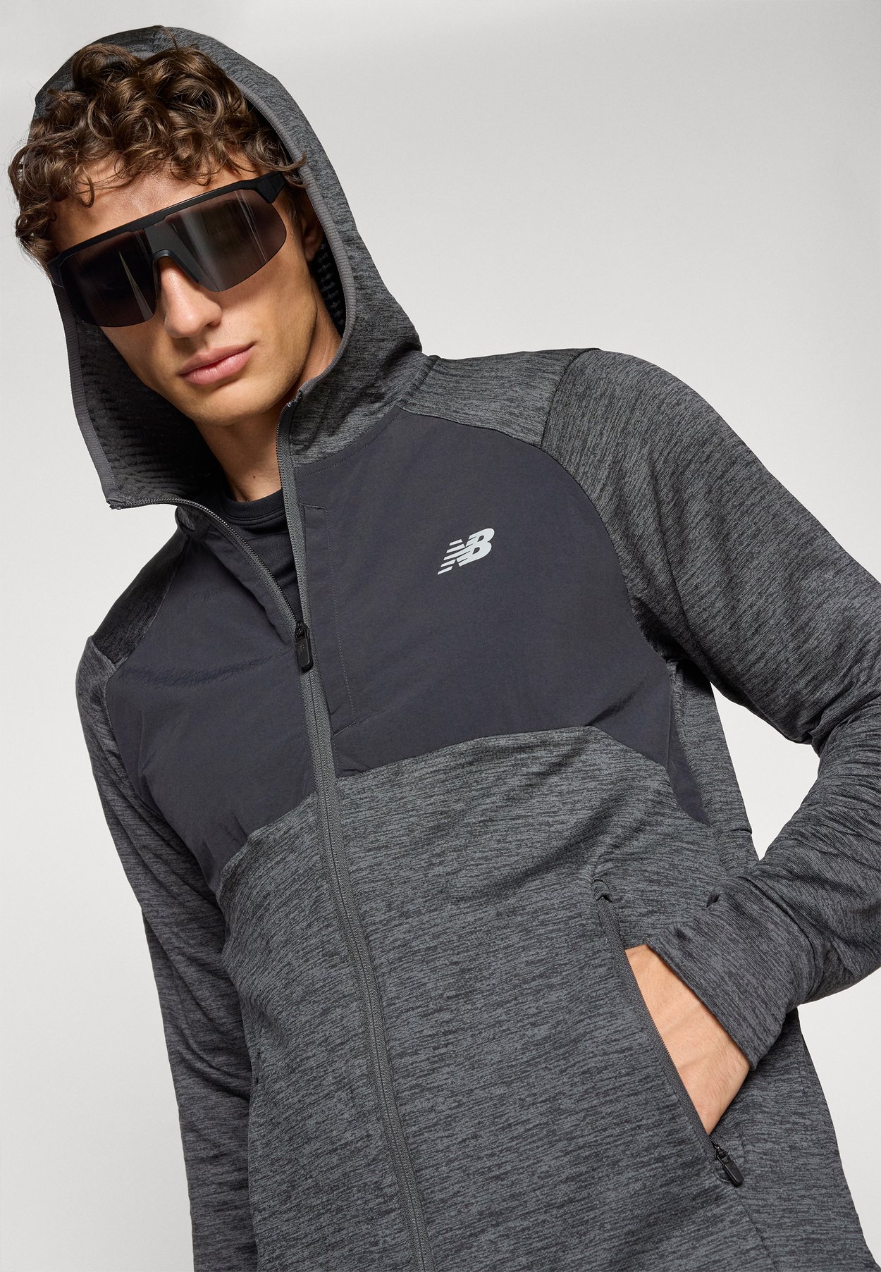 GRID HOODED FULL ZIP
