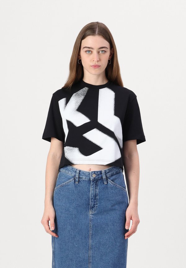 CROPPED BLEACH LOGO TEE - Print T-shirt