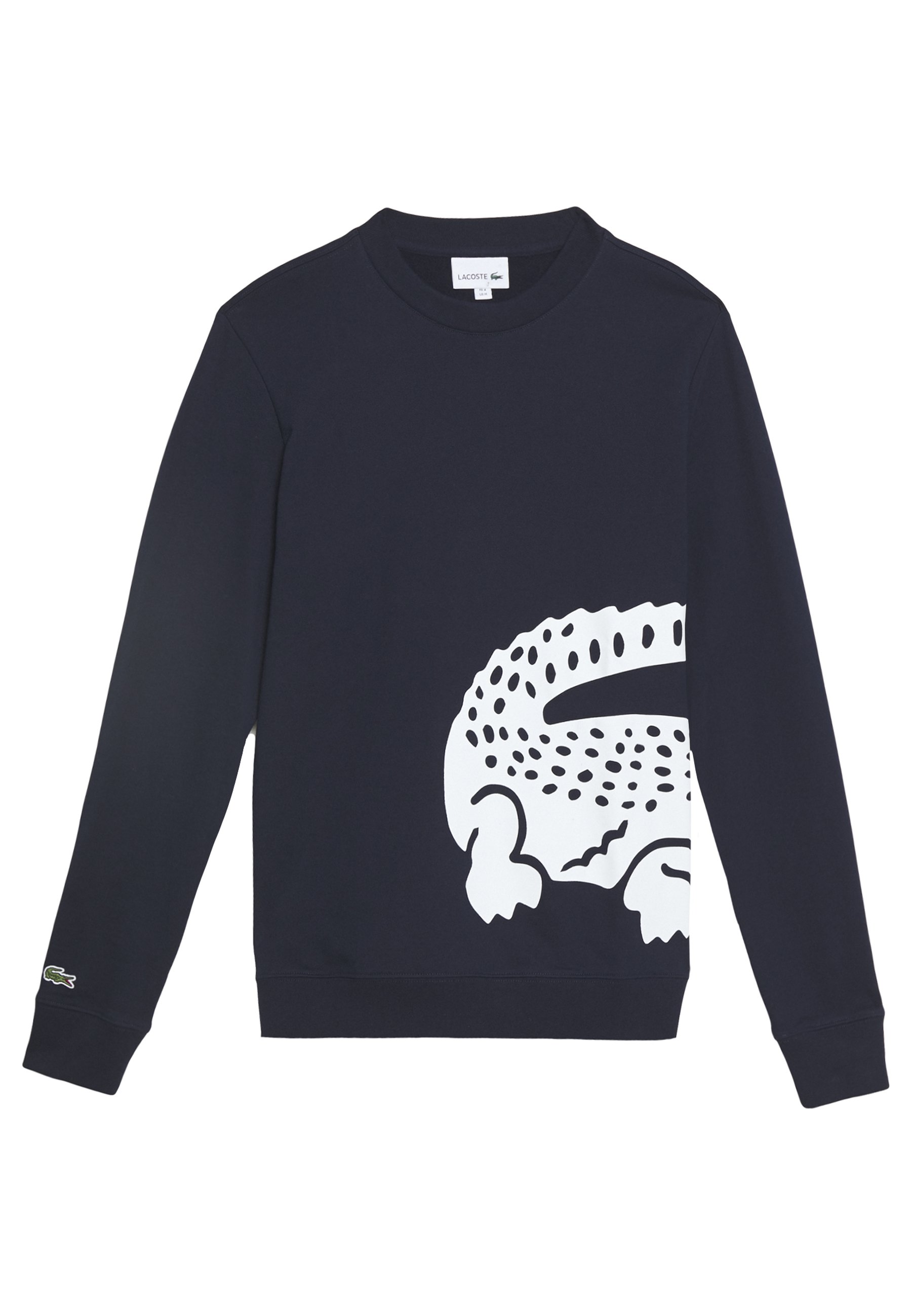 navy blue lacoste sweatshirt