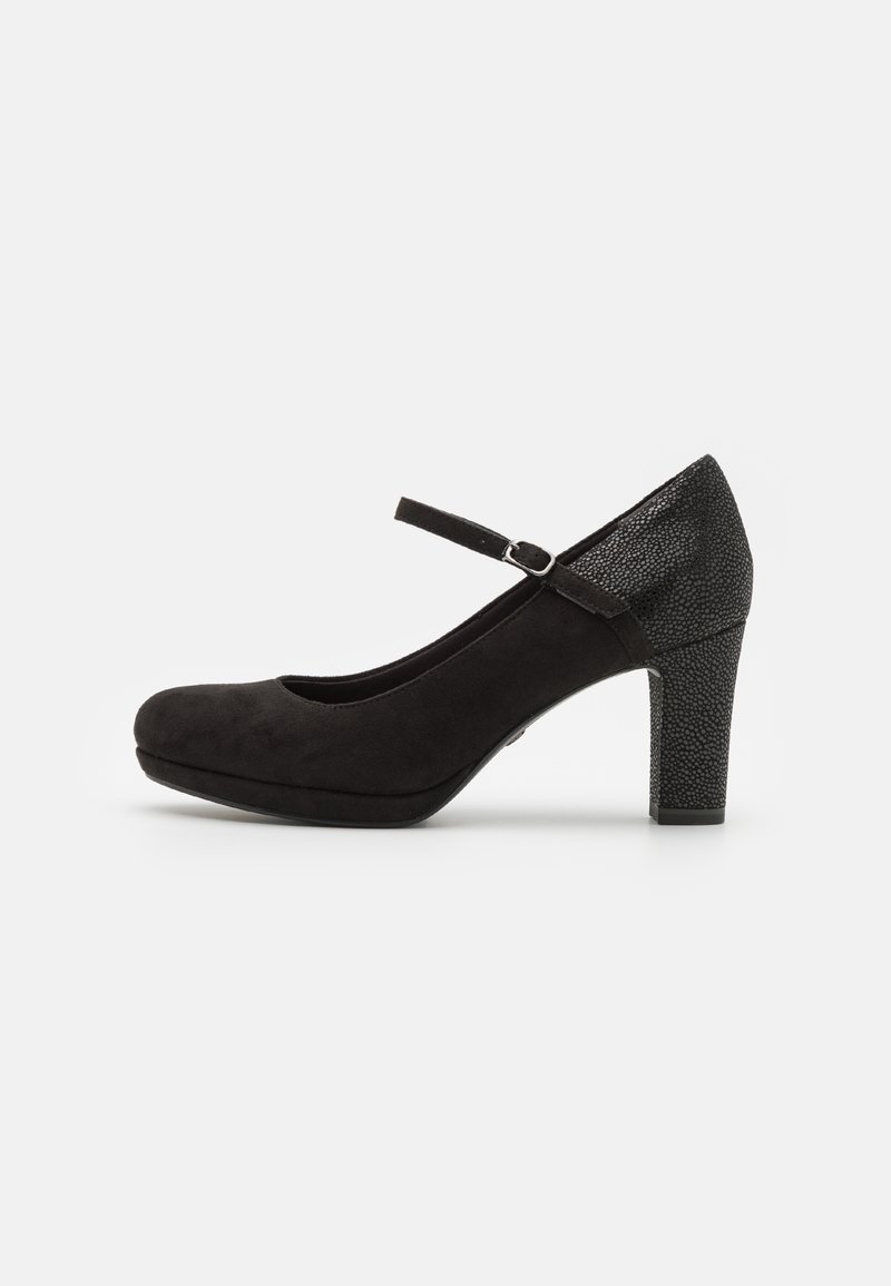 Tamaris Scarpe Con Tacco E Cinturino A T, Donna, Colore Nero, Chiusura In Pelle