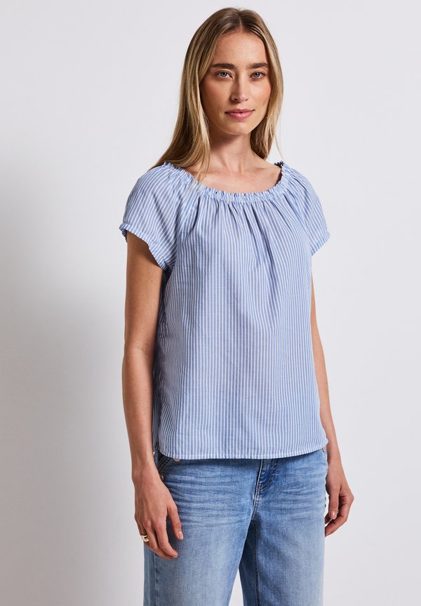 GESTREIFTE  - Bluse - blau
