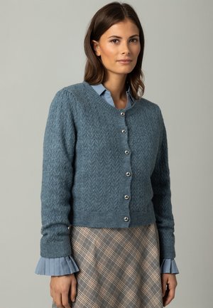 More & More WITH STRUCTURE - Strickjacke - blau meliert
