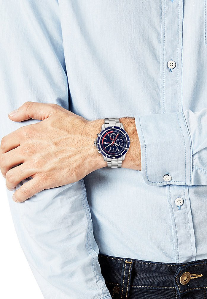 Herren Analoguhren | s.Oliver Chronograph silver/blue/silberfarben - FS26115 Herren Analoguhren | s.Oliver Chronograph silver/blue/silberfarben - FS26115