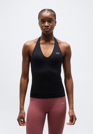 DEFINE SEAMLESS HALTER NECK TANK - Toppi - black