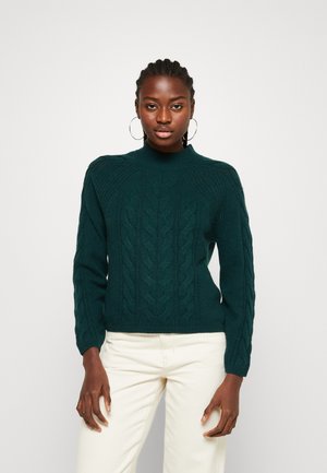 GIFTING CABLE FUNNEL - Strikkegenser - galactic green