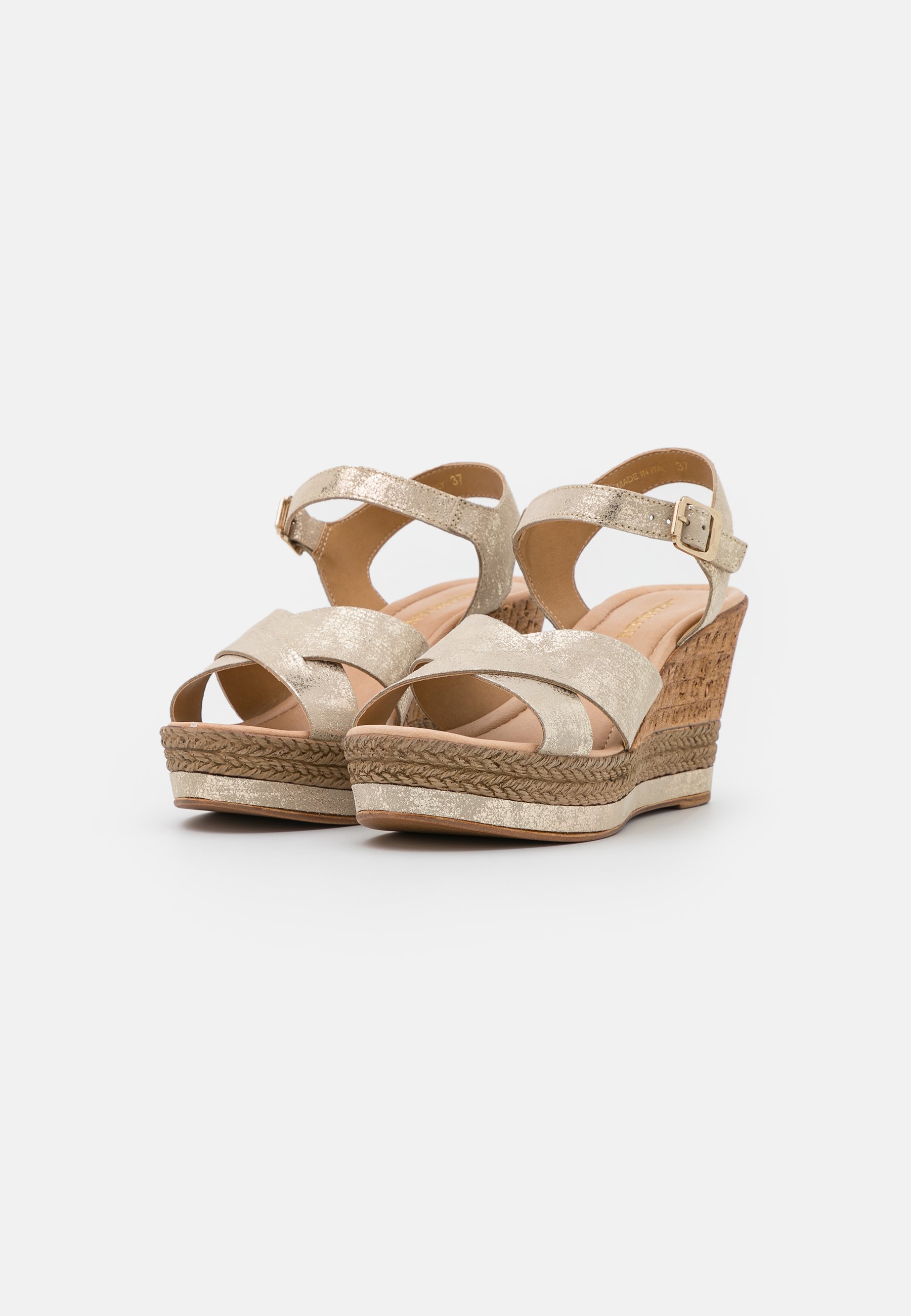 Lazamani Sandalen met plateauzool - gold/goudkleurig - Zalando.nl