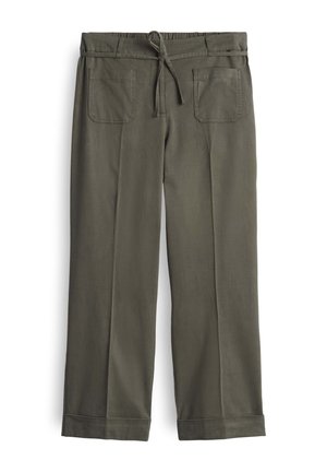 OPUS MID RISE CROPPED RELAXED FIT - Trousers - olive leaf