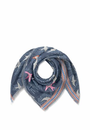 JACQUARD MIT VOGELMOTIVEN - Tuch - blau