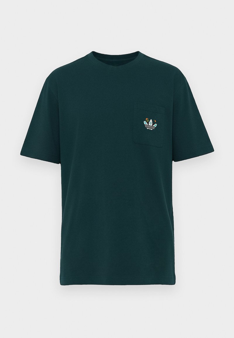 adidas Originals T-shirt basic donkergroen adidas Originals T-shirt basic donkergroen