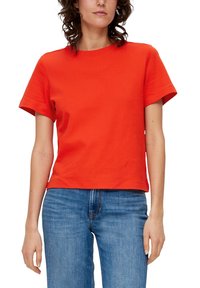 s.Oliver LEICHT VERKÜRZTES  - T-shirt print - dunkelorange