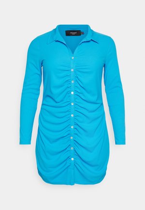 VMALASKA V NECK BUTTON DRESS - Vestido camiseiro - malibu blue