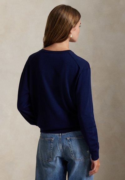 Polo Ralph Lauren COTTON V-NECK SWEATER - Jumper - bright navy