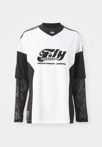 Top s dlhým rukávom - white/black