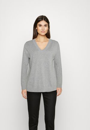 V NECK - Strickpullover - grey