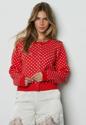 REGULAR FIT - PRINTED CREW NECK - Strickjacke - yellow polka dot