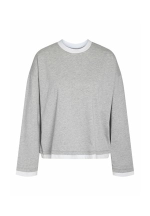 Noisy May, LONG SLEEVED TOP NMEMBER DOUBLE LAYER - T-shirt à manches longues - light grey melange