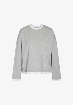 Noisy May, LONG SLEEVED TOP NMEMBER DOUBLE LAYER - T-shirt à manches longues - light grey melange