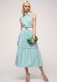 Luisa Spagnoli PELLICOLA - Skjortklänning - var bianco verde