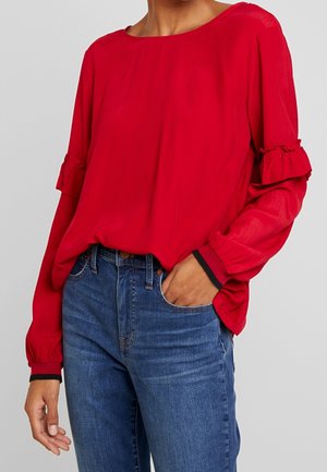 Cream, Blouse - red