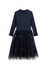 Monoprix BRODÉ - Robe pull - marine
