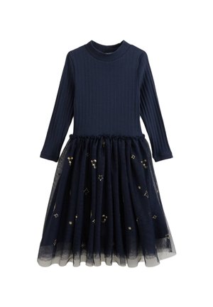 Monoprix BRODÉ - Robe pull - marine