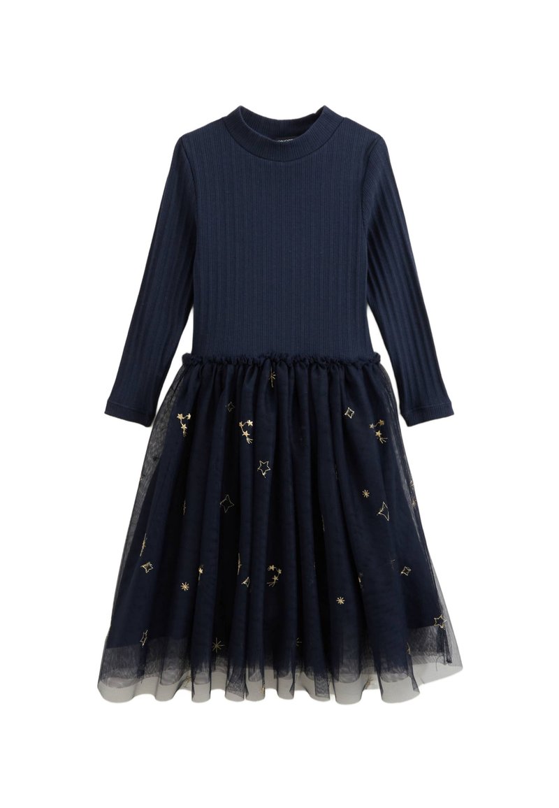 Monoprix BRODÉ - Robe pull - marine