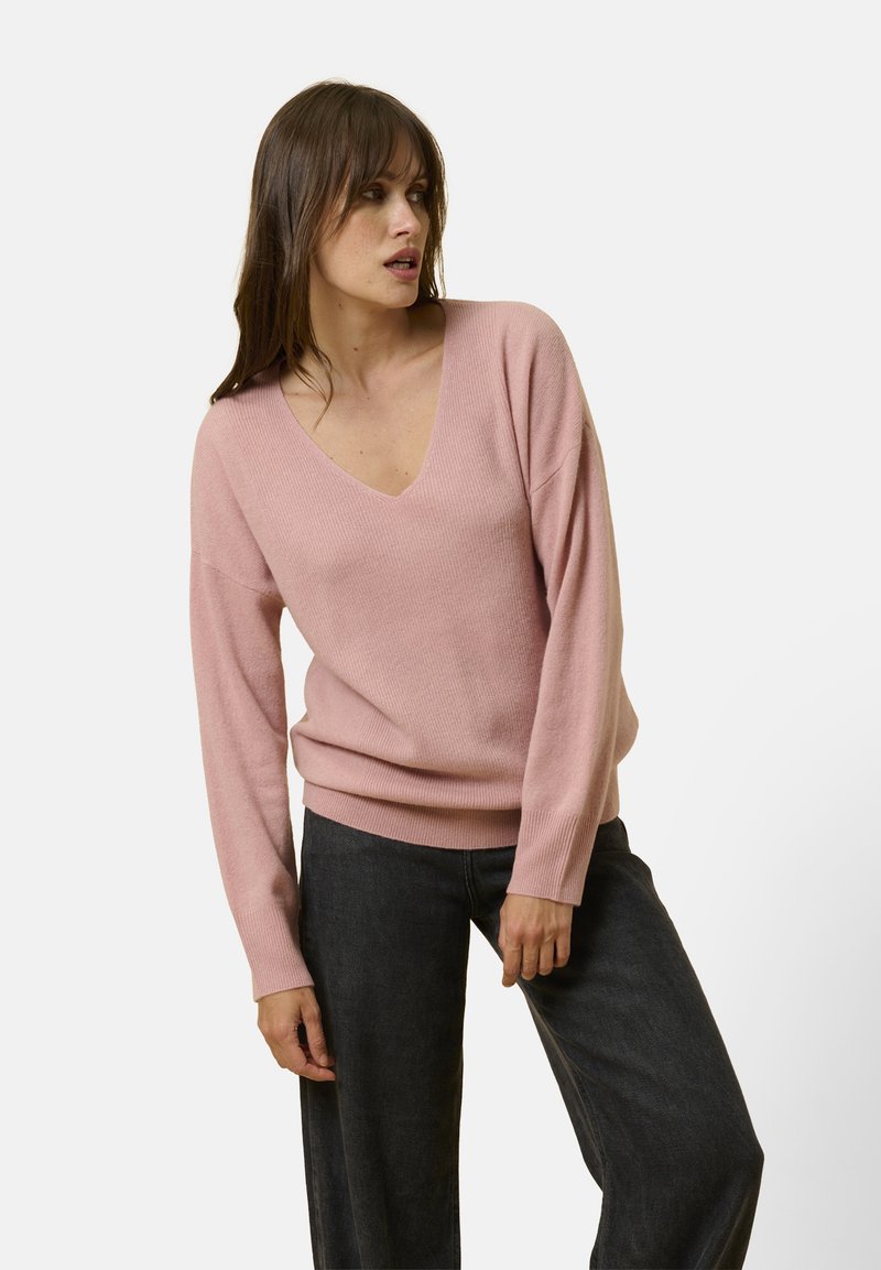 Just Cashmere COL V - Jersey de punto - rosewood