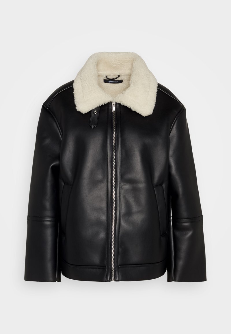 Gina Tricot Kunstlederjacke schwarz