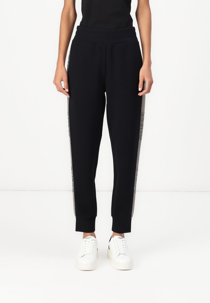 Guess - VICTOIRE PANTS - Tracksuit bottoms - jet black, Enlarge