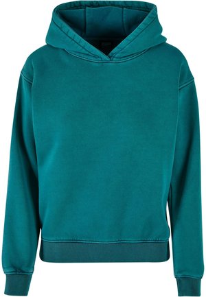 STONE WASHED  - Sweat à capuche - watergreen