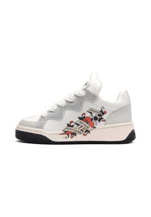 Ed Hardy LASERFLIP LOW - Skate shoes - white/light/grey