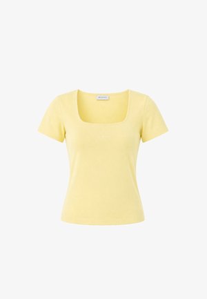 OH APRIL, KALINA SLIM FIT T-SHIRT - Camiseta estampada - butter yellow
