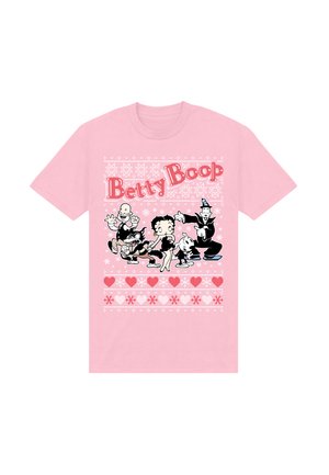 BETTY BOOP CHRISTMAS TOGETHER - T-shirt con stampa - light pink