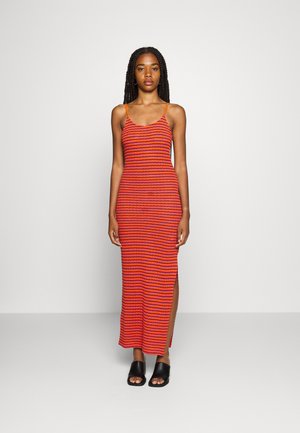 MIDI FAKE BODYCON DRESS - Maxi dress - orange/pink/black