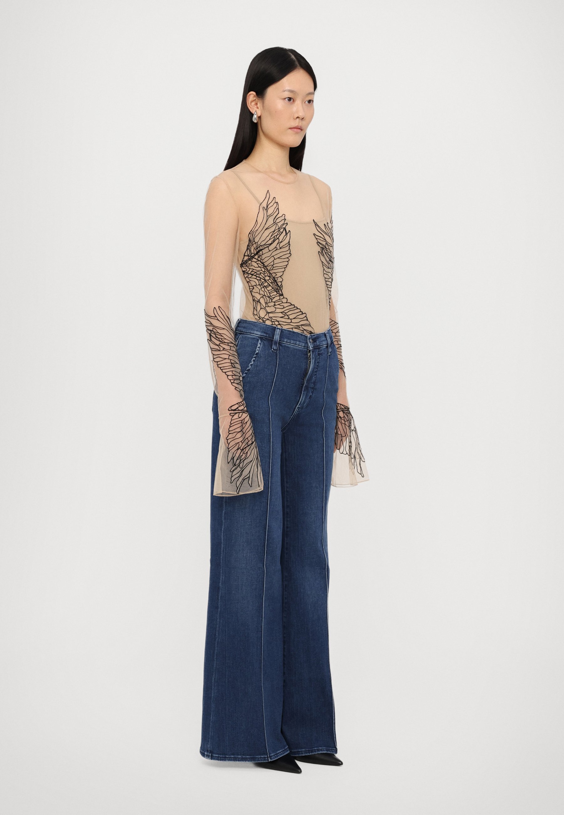 【HI FI FNK】Jest Side Pintuck Denim 82a7b23817b84f83b7f50c33928a38