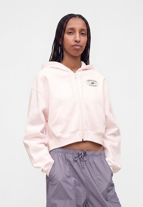 New Balance REIMAGINED FULL ZIP - Zip-up sweatshirt - pink salt — foto 4