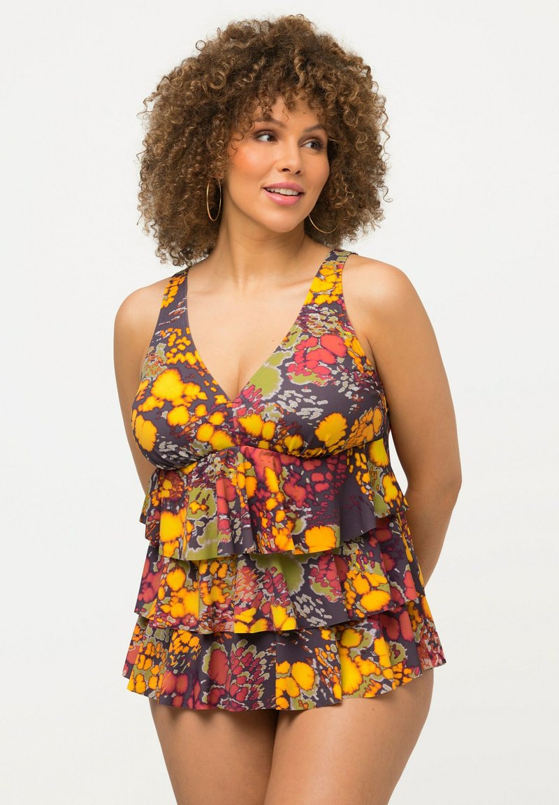 Ulla Popken Floral Tankini in Purple