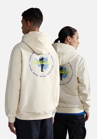 Napapijri B-NENY H - Jersey con capucha - white whisper