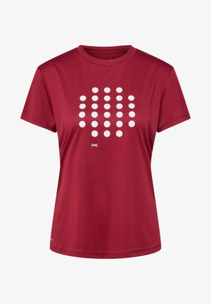 Hummel HMLCOURT - T-Shirt print - rhubarb