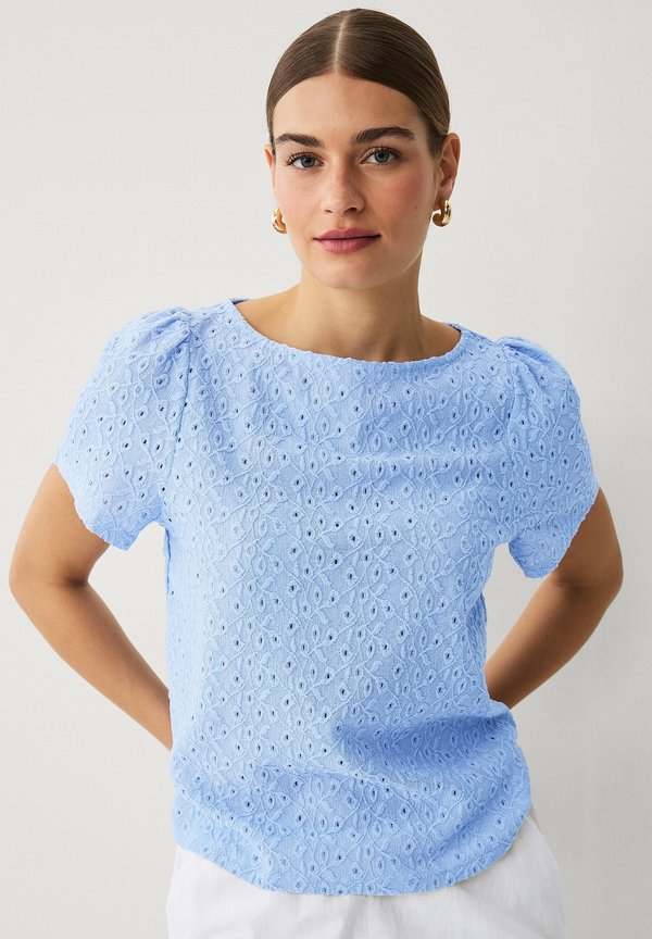 MIT STRUKTUR - Bluse - blau