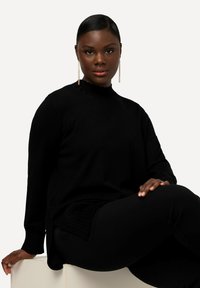 Ulla Popken STEHKRAGEN LANGARM - Maglione - black