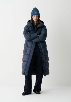 PUFFY WITH BELT - Daunenmantel - dark blue