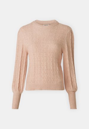 ONLY, ONLKATIA STRUC PUFF ONECK - Jersey de punto - rose smoke melange