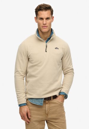 Superdry & Co POLAR HALF ZIP - Fleecetrøjer - pelican beige