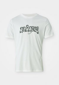 TEE FITNESS - Triko s potiskem - white/off noir