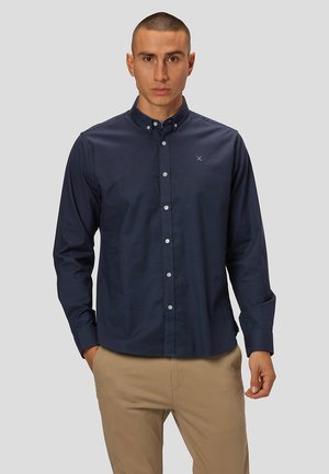 Clean Cut Copenhagen OXFORD STRETCH PLAIN - Majica - navy