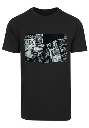 ACDC BADGES AND POSTERS COLLECTION  PREMIUM ROCK METAL MUSIK BA - Print T-shirt - black